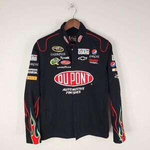 Jeff Gordon Jacket Mens Large NASCAR Racing Dupont Chase Flames